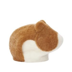 LOEWE HAMSTER LEATHER-TRIMMED SHEARLING SHOULDER BAG