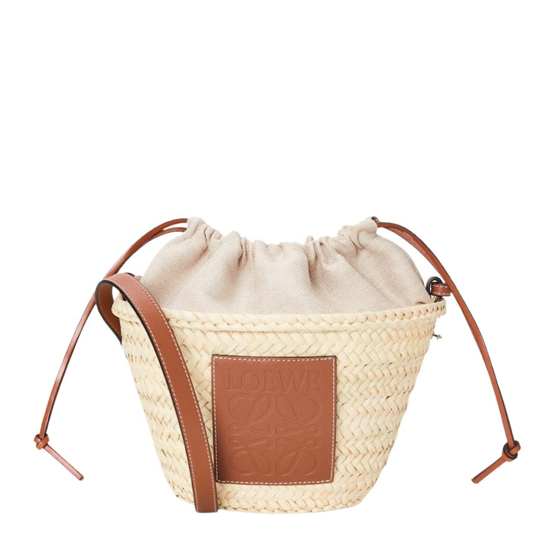 LOEWE WOMEN'S X PAULA'S IBIZA WOVEN DRAWSTRING BUCKET BAG