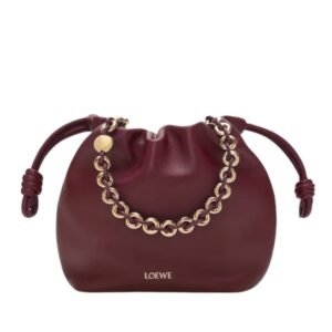 LOEWE WOMEN’S MINI FLAMENCO DARK BURGUNDY