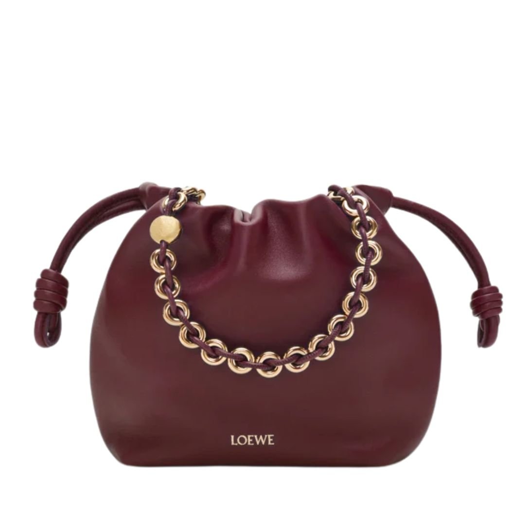 LOEWE WOMEN'S MINI FLAMENCO DARK BURGUNDY