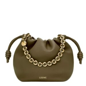 LOEWE WOMEN’S MINI FLAMENCO DARK KHAKI