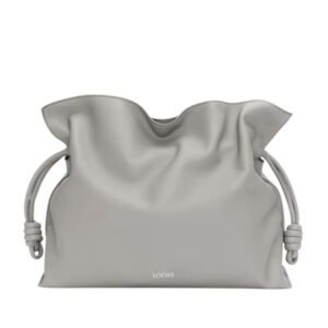 LOEWE WOMEN’S FLAMENCO LARGE BAG PEARL GREY