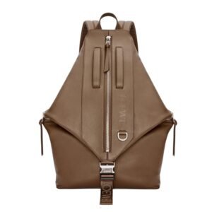 MAN LOEWE CONVERTIBLE LEATHER BAG WINTER BROWN