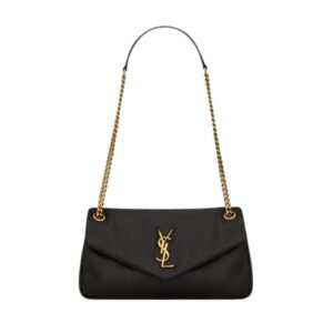 SAINT LAURENT WOMEN’S CALYPSO SMALL BAG IN LAMBSKIN BLACK