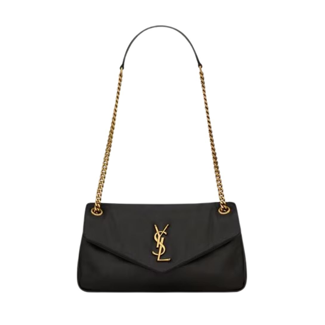 SAINT LAURENT WOMEN'S CALYPSO SMALL BAG IN LAMBSKIN BLACK