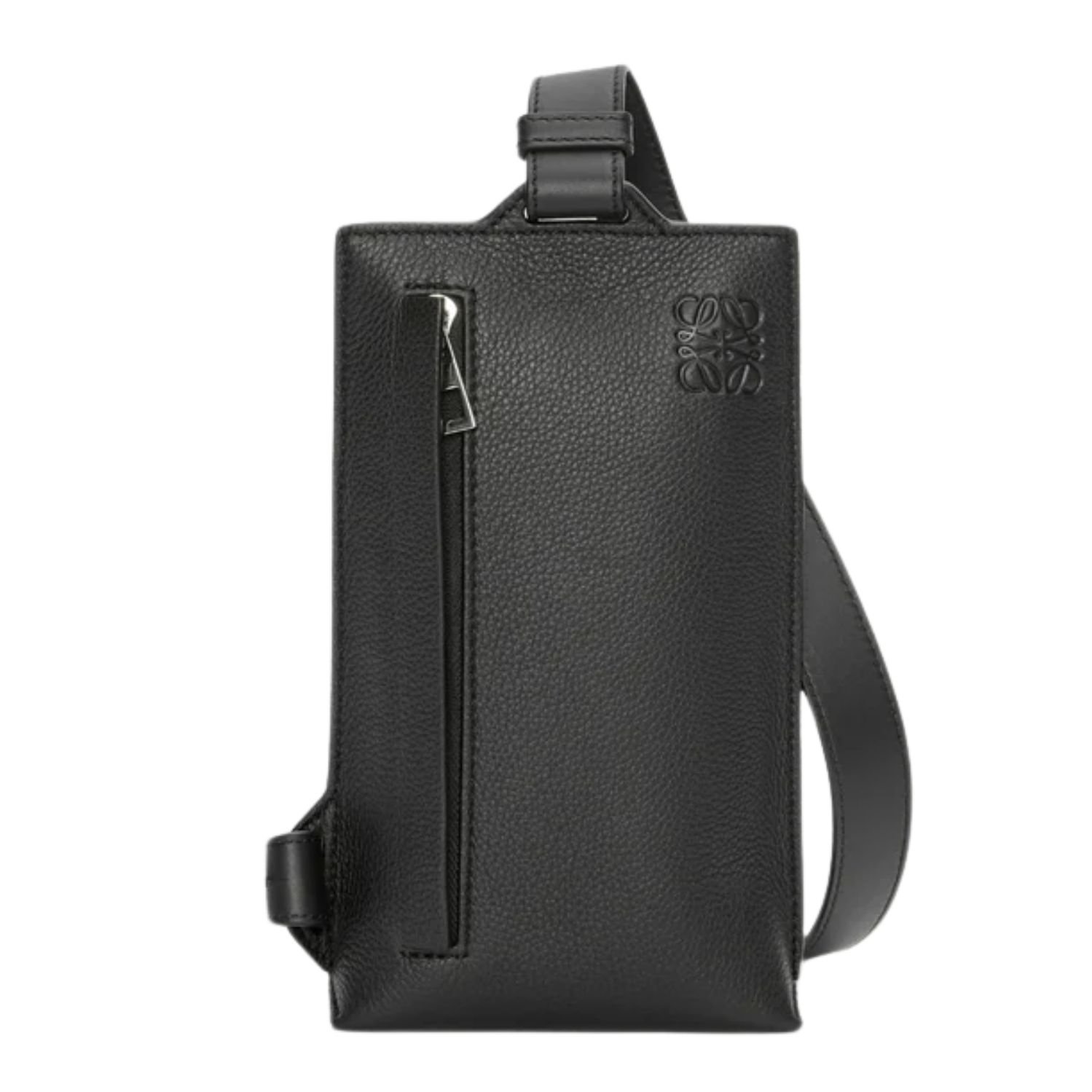 LOEWE VERTICAL T POCKET IN SOFT GRAINED LEATHER SKIN FOR MAN BLACK
