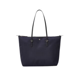 WOMENS RALPH LAUREN NYLON MEDIUM KEATON TOTE REFINED NAVY
