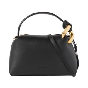 JW ANDERSON JWA CORNER SMALL CHAIN-EMBELLISHED LEATHER SHOULDER BAG