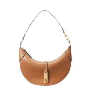 POLO RALPH LAUREN WOMEN’S POLO ID MINI SHOULDER BAG TAN