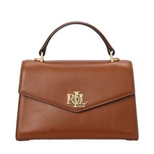 WOMENS RALPH LAUREN LEATHER SMALL FARRAH SATCHEL TAN