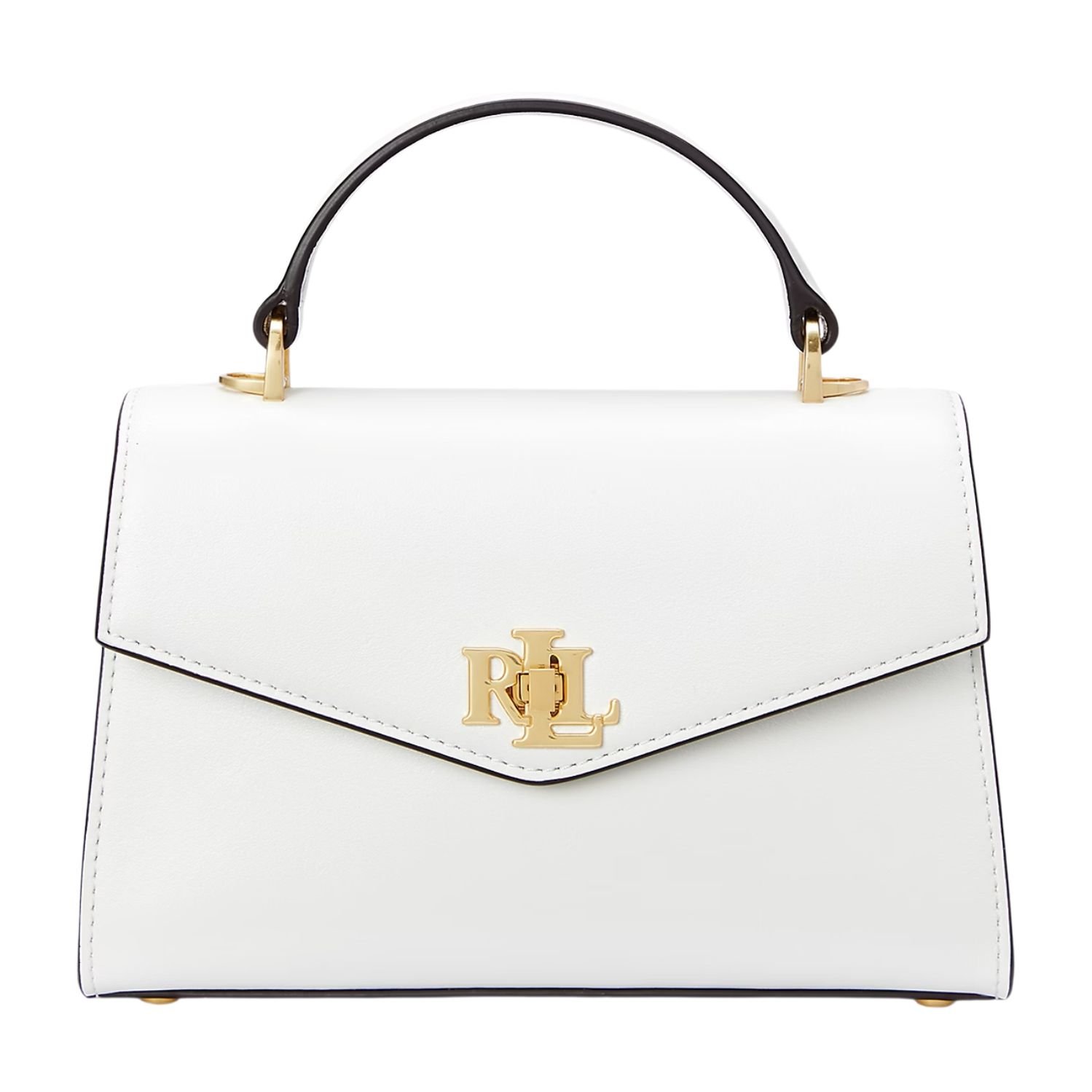 WOMENS RALPH LAUREN LEATHER SMALL FARRAH SATCHEL WHITE
