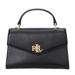 WOMENS RALPH LAUREN LEATHER SMALL FARRAH SATCHEL BLACK