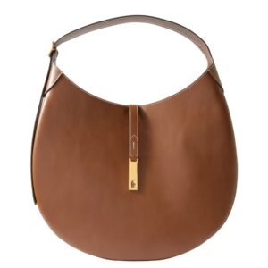 POLO RALPH LAUREN POLO ID EMBELLISHED LEATHER SHOULDER BAG