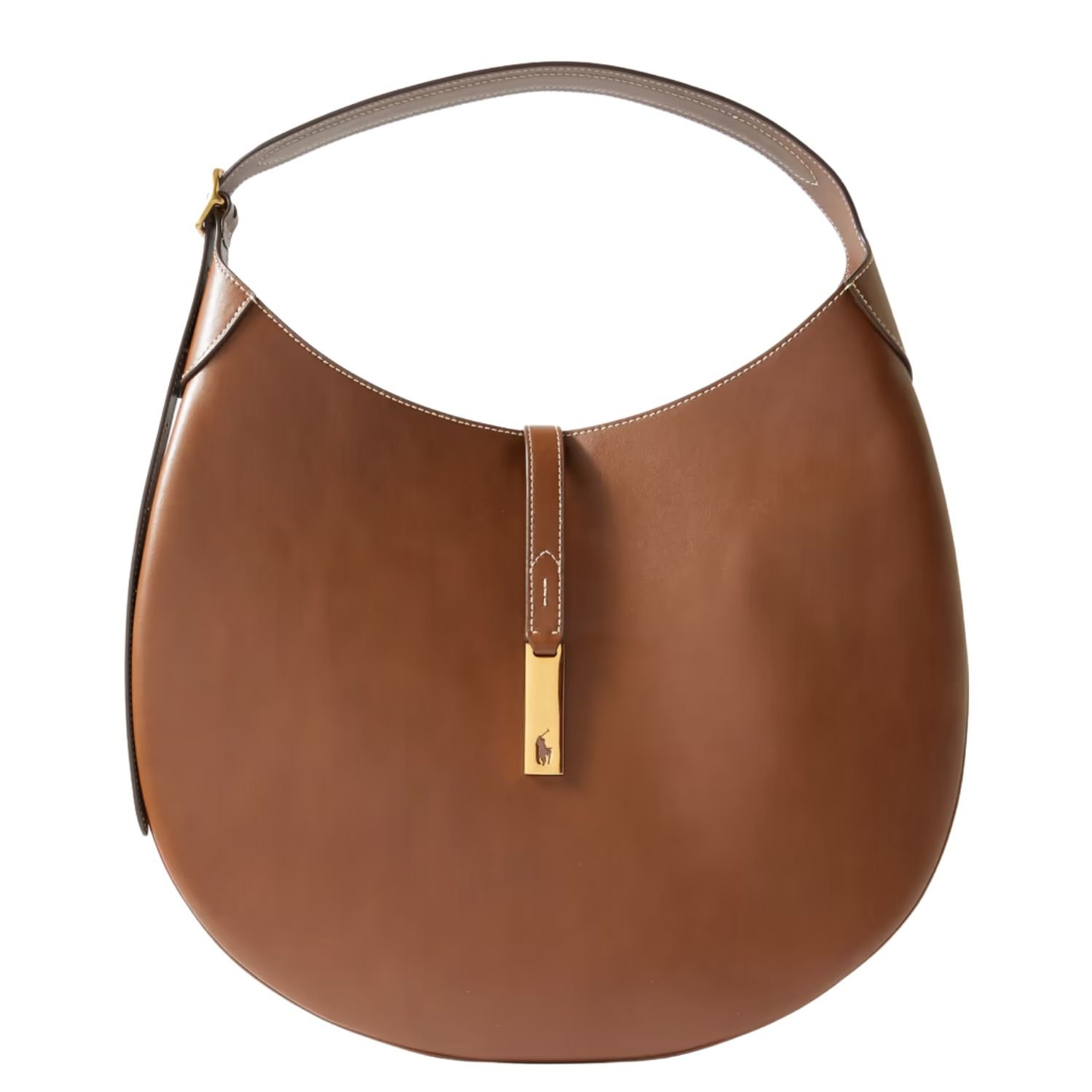 POLO RALPH LAUREN POLO ID EMBELLISHED LEATHER SHOULDER BAG