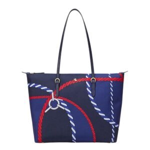 WOMENS RALPH LAUREN NYLON MEDIUM KEATON TOTE NAVY