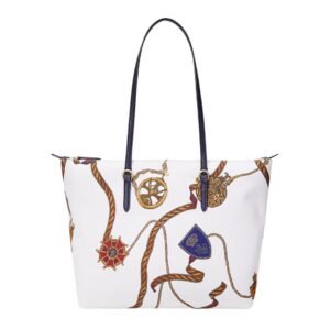 WOMENS RALPH LAUREN NYLON MEDIUM KEATON TOTE CREAM