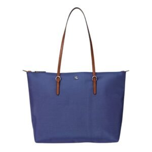 WOMENS RALPH LAUREN NYLON MEDIUM KEATON TOTE BLUE LAPIS