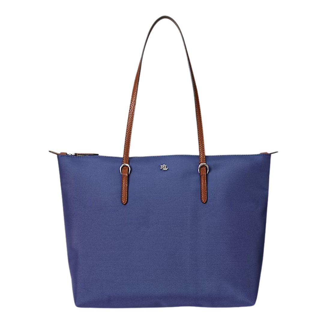 WOMENS RALPH LAUREN NYLON MEDIUM KEATON TOTE BLUE LAPIS