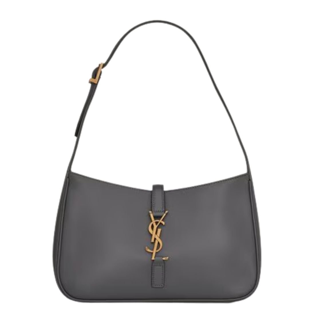 SAINT LAURENT LE 5 À 7 SHOULDER BAG IN SMOOTH LEATHER STORM