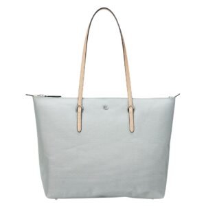 WOMENS RALPH LAUREN NYLON MEDIUM KEATON TOTE AQUA PEARL