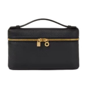 LORO PIANA EXTRA POCKET MINI POUCH BLACK