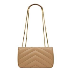 WOMEN SAINT LAURENT LOULOU SMALL IN MATELASSÉ LAMBSKIN NATURAL TAN