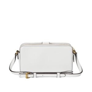 WOMEN’S RALPH LAUREN WITLEY LEATHER MEDIUM CROSSBODY WALLET WHITE