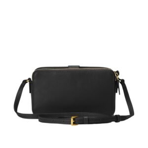 WOMEN’S RALPH LAUREN WITLEY LEATHER MEDIUM CROSSBODY WALLET BLACK