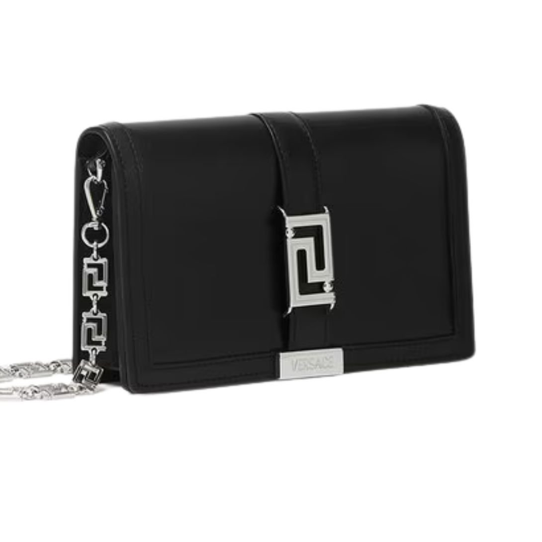 VERSACE GRECA GODDESS MINI BAG BLACK SILVER