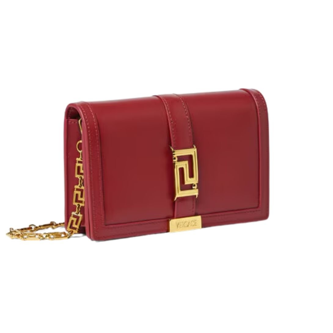 VERSACE GRECA GODDESS MINI BAG BURGUNDY