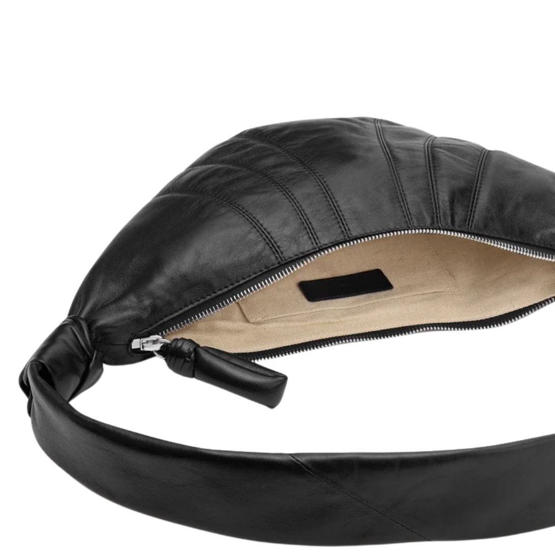 LEMAIRE CROISSANT SMALL SHOULDER BAG BLACK