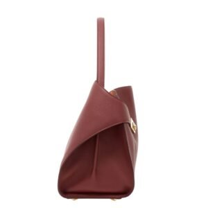 FERRAGAMO WOMEN HUG BICOLOR LEATHER SHOULDER BAG RED PINK