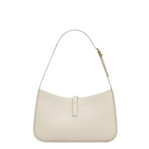 SAINT LAURENT WOMEN’S MINI LE 5 À 7 IN SMOOTH LEATHER BLANC VINATGE