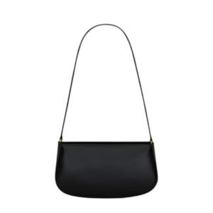 SAINT LAURENT VOLTAIRE LEATHER MINI SHOULDER BAG BLACK