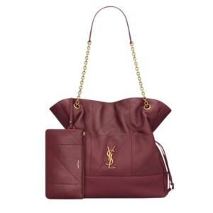 SAINT LAURENT JAMIE SHOPPING BAG IN LAMBSKIN BORDEAUX