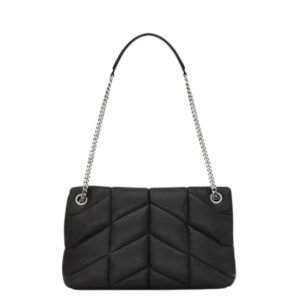 SAINT LAURENT WOMEN’S PUFFER SMALL LEATHER SHOULDER BAG