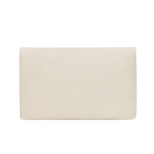 SAINT LAURENT WOMEN’S CASSANDRE LARGE ENVELOPE POUCH IN LAMBSKIN BLANC VINTAGE