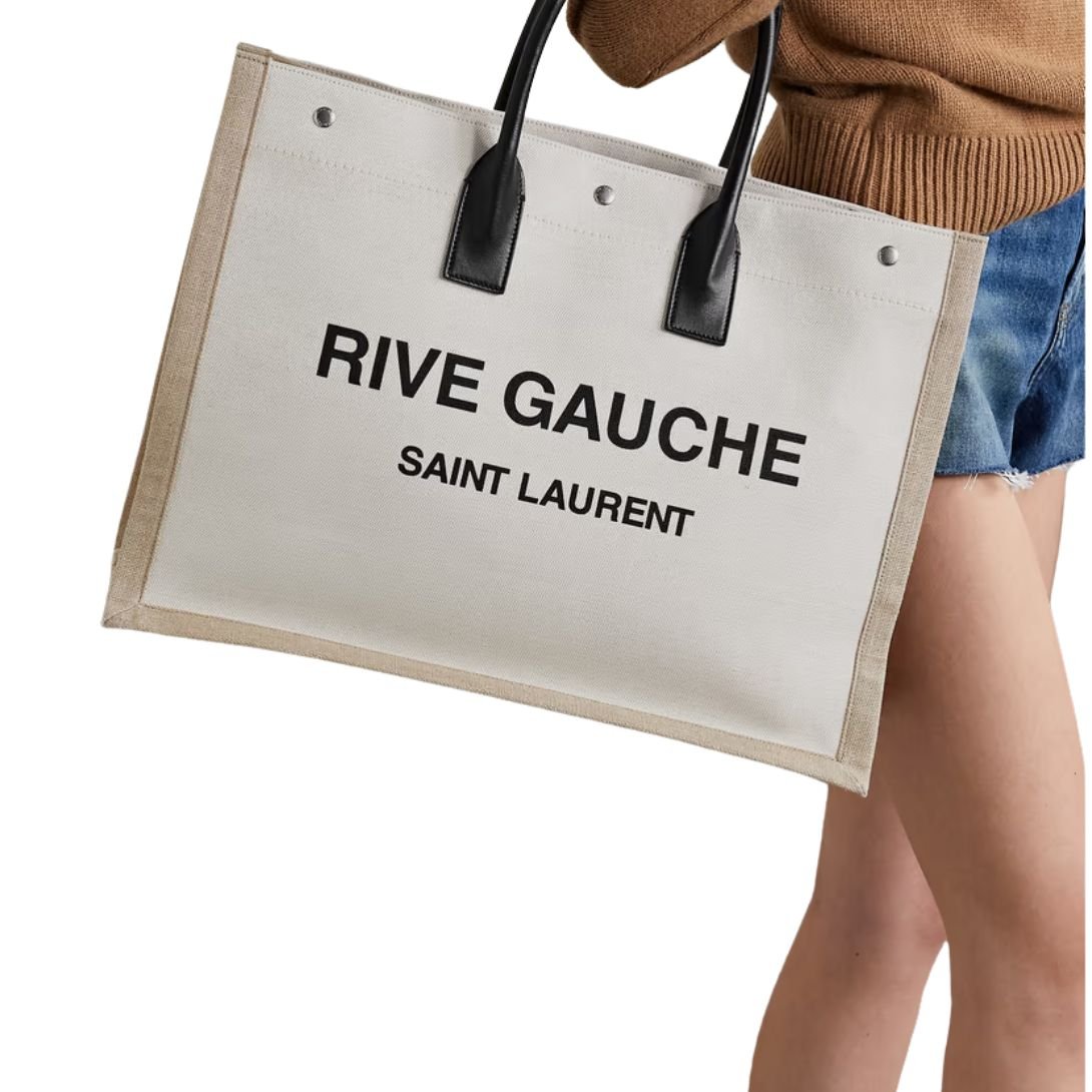 SAINT LAURENT WOMEN'S RIVE GAUCHE TOTE IN CANVAS