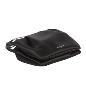 SAINT LAURENT POCHON MINI TOP-HANDLE BAG IN SATIN SILK