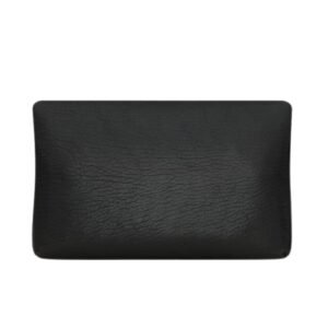 SAINT LAURENT CASSANDRE LARGE SILVER ENVELOPE POUCH IN LAMBSKIN
