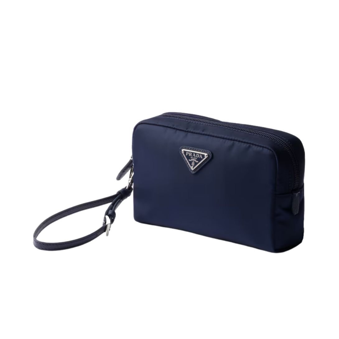 PRADA WOMEN'S RE-NYLON POUCH BALTIC BLUE