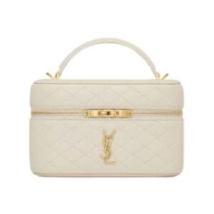 SAINT LAURENT GABY VANITY BAG IN BLANC VINTAGE LAMBSKIN