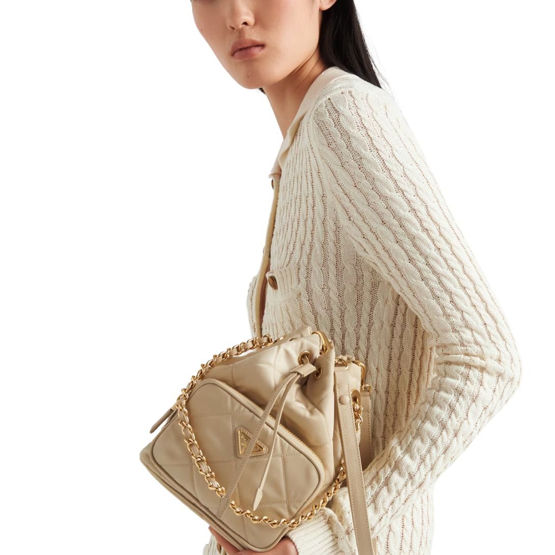 PRADA RE-EDITION 1995 SHOULDER BAG WOMEN DESERT BEIGE