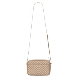 WOMEN SAINT LAURENT LOU CAMERA BAG IN QUILTED LEATHER DARK BEIGE