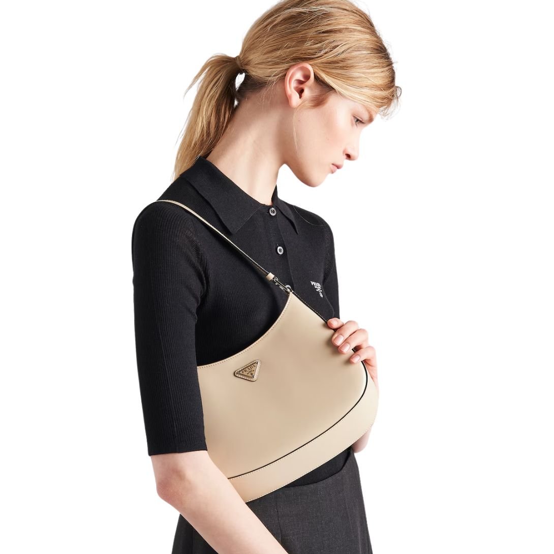 PRADA CLEO SHOULDER BAG WOMEN DESERT