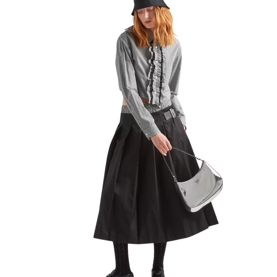 PRADA CLEO SHOULDER BAG WOMEN SILVER