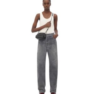 BOTTEGA VENETA CONCERT POUCH INTRECCIATO LEATHER SHOULDER BAG BLACK