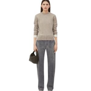 BOTTEGA VENETA WOMENS WALLACE INTRECCIATO KAKI