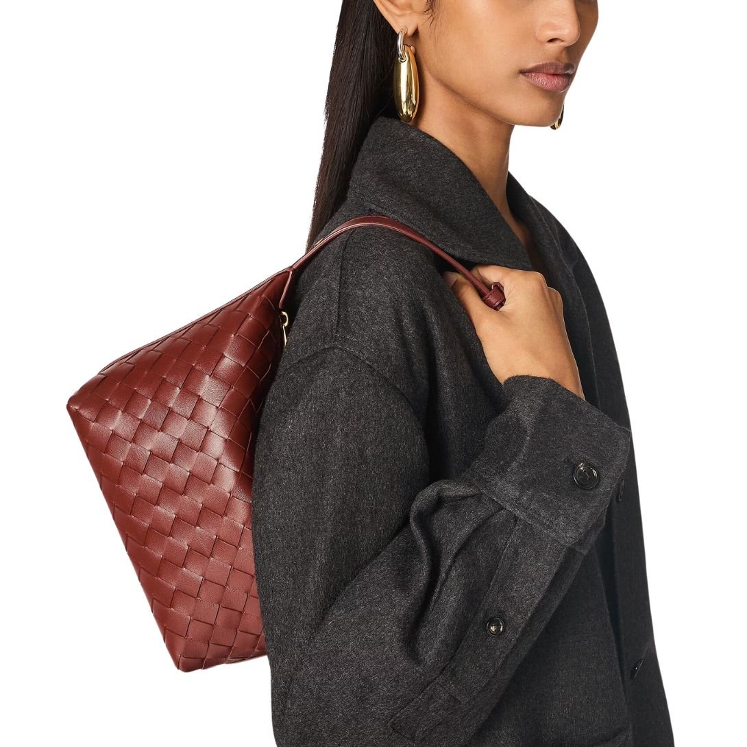 BOTTEGA VENETA WOMENS WALLACE INTRECCIATO SAPELE