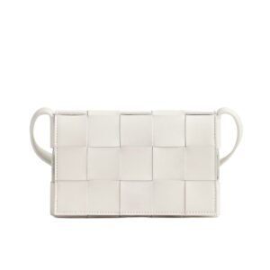 WOMEN BOTTEGA VENETA SMALL CASSETTE WHITE